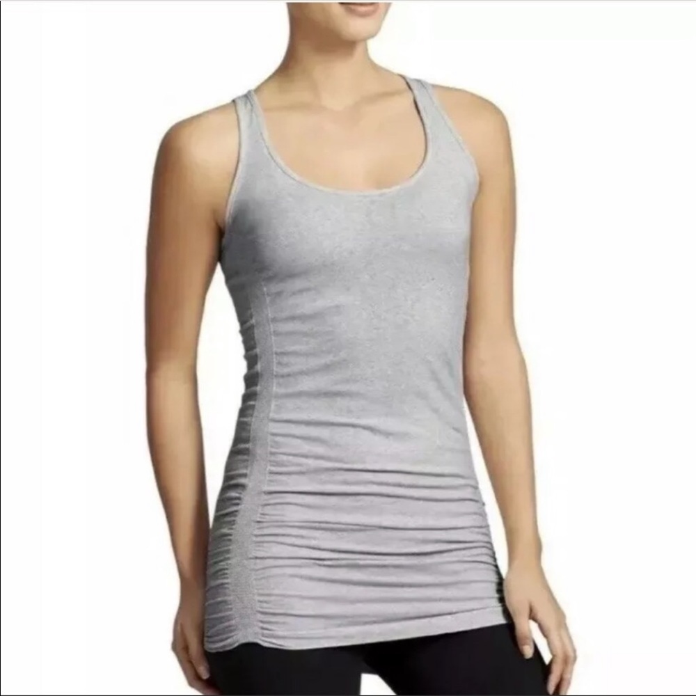 Athleta Pure ruched gray athletic small tank top